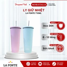 Thumbnail Ly giữ nhiệt Pastel La Fonte, Dung tích 710ml, Thép không gỉ SUS304, Kèm Ống Hút - MORIITALIA 012508 1