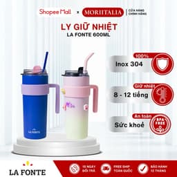 Thumbnail Ly giữ nhiệt La Fonte Sticker 600ml Kèm Ống Hút 012294, Chất liệu thép không gỉ (SUS304) 1