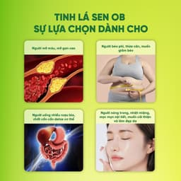 Thumbnail Tinh Lá Sen OB Detox Cần Tây, Lá Sen, Trà Xanh Hỗ Trợ Giảm Cân, Thon Dáng, Đẹp Da (Hộp 50g) 1