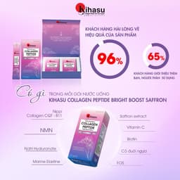 Thumbnail Nước Uống Kihasu Collagen Peptide Tăng Cường Saffron Giúp Trẻ Hóa, Sáng Da, Mờ Nám, Giúp Tóc Và Móng Chắc Khỏe 3
