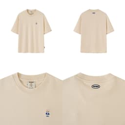 Thumbnail Áo thun Form rộng NOAM Teeny Homie Unisex 100% Cotton - Màu Hồng/Xanh lá/Xanh dương/Tím/Be 4