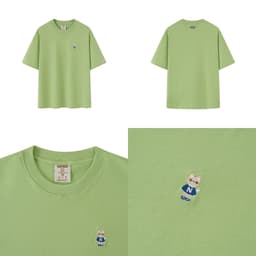 Thumbnail Áo thun Form rộng NOAM Teeny Homie Unisex 100% Cotton - Màu Hồng/Xanh lá/Xanh dương/Tím/Be 2