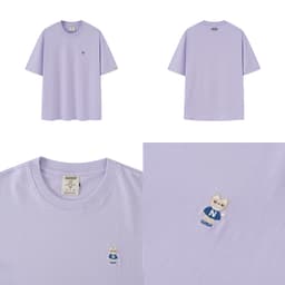 Thumbnail Áo thun Form rộng NOAM Teeny Homie Unisex 100% Cotton - Màu Hồng/Xanh lá/Xanh dương/Tím/Be 3