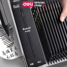 Thumbnail Bút Chì 2B HB Gỗ Nusign Cao Cấp Deli - Chì Đậm Tô Trắc Nghiệm Làm Bài Kiểm Tra Nhạy Với Máy Chấm Thi Học Sinh Văn Phòng 1