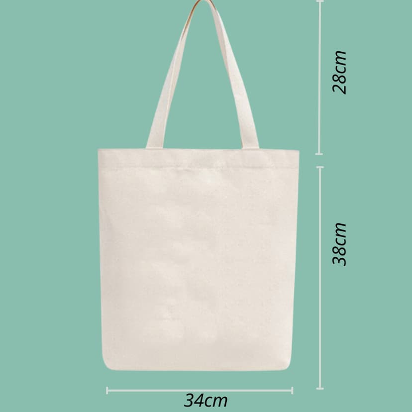 Ảnh BST Túi Tote Vải Mộc GINKO Kiểu Basic có dây kéo khóa ( túi con ) in hình We Bare Bears M68-M76 2