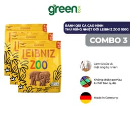 Thumbnail Bánh qui ca cao hình thú rừng nhiệt đới Leibniz Zoo 100g 2
