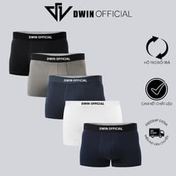 Thumbnail Combo 5 quần lót nam DWIN sịp đùi kháng khuẩn cao cấp boxer tam giác vải thun lạnh co dãn 4 chiều 1