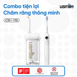 Thumbnail Bàn chải điện sóng âm thông minh usmile Y10 + Tăm nước usmile C10 1