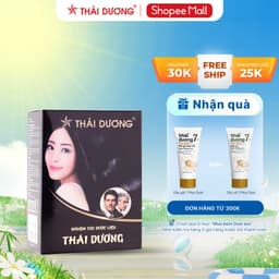 Thumbnail Bột nhuộm tóc thảo dược màu đen, nhuộm phủ bạc Sao Thái Dương hộp 5 gói - Sao Thái Dương 2