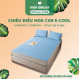 Thumbnail Chiếu Điều Hoà Cao Su Non E-cool Mịn Decor Tặng Kèm 2 Vỏ Gối Nằm, Chiếu Dày 3mm Mềm Mát Màu Trơn 3