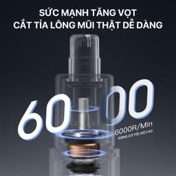 Thumbnail Máy tỉa lông mũi Enchen EN001, EN005 (dùng pin AA) mini có thể tháo rời, dao cắt hai lưỡi xoay 360° 4