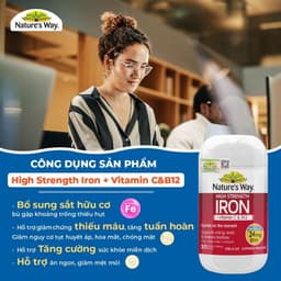 Thumbnail Combo Vitamin Bầu Thông Minh: Vitamin Tổng Hợp Nature's Way Pregnancy Breastfeeding Plus và Sắt Hữu Cơ Strength Iron 3