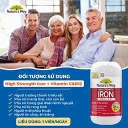 Thumbnail Combo Vitamin Bầu Thông Minh: Vitamin Tổng Hợp Nature's Way Pregnancy Breastfeeding Plus và Sắt Hữu Cơ Strength Iron 2