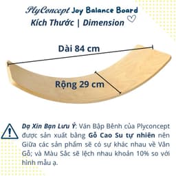 Thumbnail Ván bập bênh, Ván thăng bằng, Đồ Chơi Montessori cho bé - Gỗ Uốn Cong PlyConcept Joy Balance Board 2