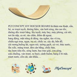 Thumbnail Ván bập bênh, Ván thăng bằng, Đồ Chơi Montessori cho bé - Gỗ Uốn Cong PlyConcept Joy Balance Board 3