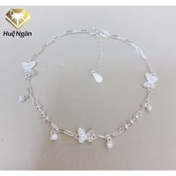 Thumbnail Lắc chân bạc Ý 925 Huệ Ngân-Uyên ương Hồ điệp LC0168 1