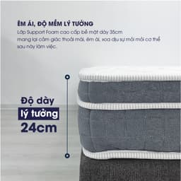 Thumbnail Nệm lò xo túi độc lập JOY Changmi Bedding ép chân không tiện lợi, êm ái, nâng đỡ, ngăn đau mỏi lưng. Bảo hành 10 năm 2