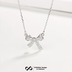 Thumbnail Dây chuyền bạc KYDOPAL đính đá hình nơ cao cấp trang sức bạc nữ sang trọng 925 - PAL9B7C2 2