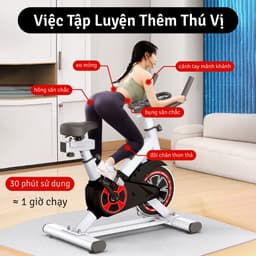 Thumbnail BG - Xe đạp tập thể dục tại nhà, máy tập thể dục Fitness, bánh đà phi 35cm ELITE 01 chỉ có giá đỡ 2