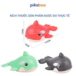 Thumbnail Đồ chơi cá heo phun nước nhà tắm Pikaboo, họa tiết bắt mắt, chất liệu silicone mềm dẻo cao cấp 3