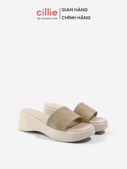 Thumbnail Dép Bánh Mì Nữ Cillie Đế Xuồng Cao 5cm Êm Chân Quai Ngang Vải Mềm Mại 1181 1