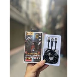 Thumbnail Dây cáp sạc nhanh 3 đầu 60W - AKUS D77 1