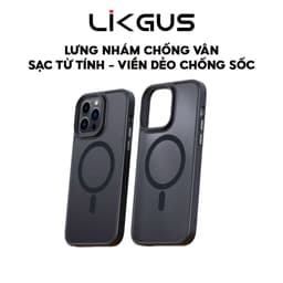 Thumbnail Ốp LIKGUS-Lưng Nhám Chống Vân-Chống Ố-Chống Sốc-Hỗ Trợ Sạc Không Dây Cho IP Series 11-12-13-14-15-16 2