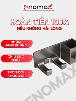 Thumbnail Giá đỡ máy sấy tóc Enomax dán tường chắc chắn, Chất liệu Nhôm hàng không, tặng kèm keo dán. Bảo hành 10 năm (Eno-0401) 1