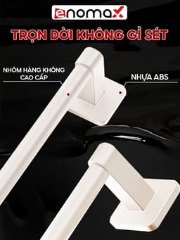 Thumbnail Giá kệ treo khăn tắm /quần áo, đồ dùng phòng tắm, chât liệu nhôm hàng không chống gỉ, bảo hành 10 năm Enomax ( Eno 0442) 4