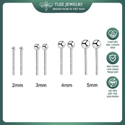 Thumbnail Khuyên tai bạc unisex TLEE bi minidot basic cá tính TLEE JEWELRY B0207 1