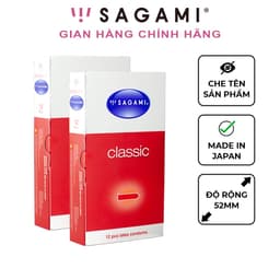 Thumbnail Combo 2 hộp bao cao su Sagami Classic mỏng kiểu truyền thống hộp 12 chiếc 1