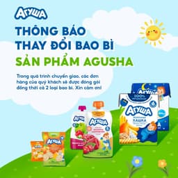 Thumbnail Sữa đêm tăng cân giúp bé phát triển trí não và thị giác gạo sữa vị táo và lê Agusha 200ml 2