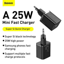 Thumbnail Bộ sạc nhanh Type-C Baseus Super Si 25W PD/ QC3.0 Quick charger, With Cable Type-C To Type-C 1m 4