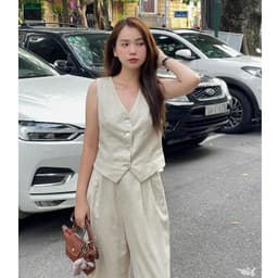 Thumbnail De Leah - Áo Gile & Quần Suông Ống Rộng - Thời Trang Thiết Kế 1