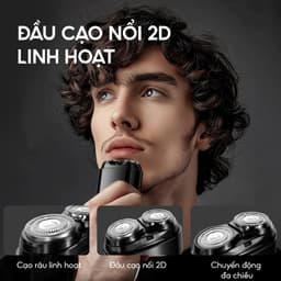 Thumbnail Máy cạo râu Enchen K8 đầu cạo 2D chống nước, 18 lưỡi dao tự mài, pin dùng đến 60 ngày - BH 6 tháng 2