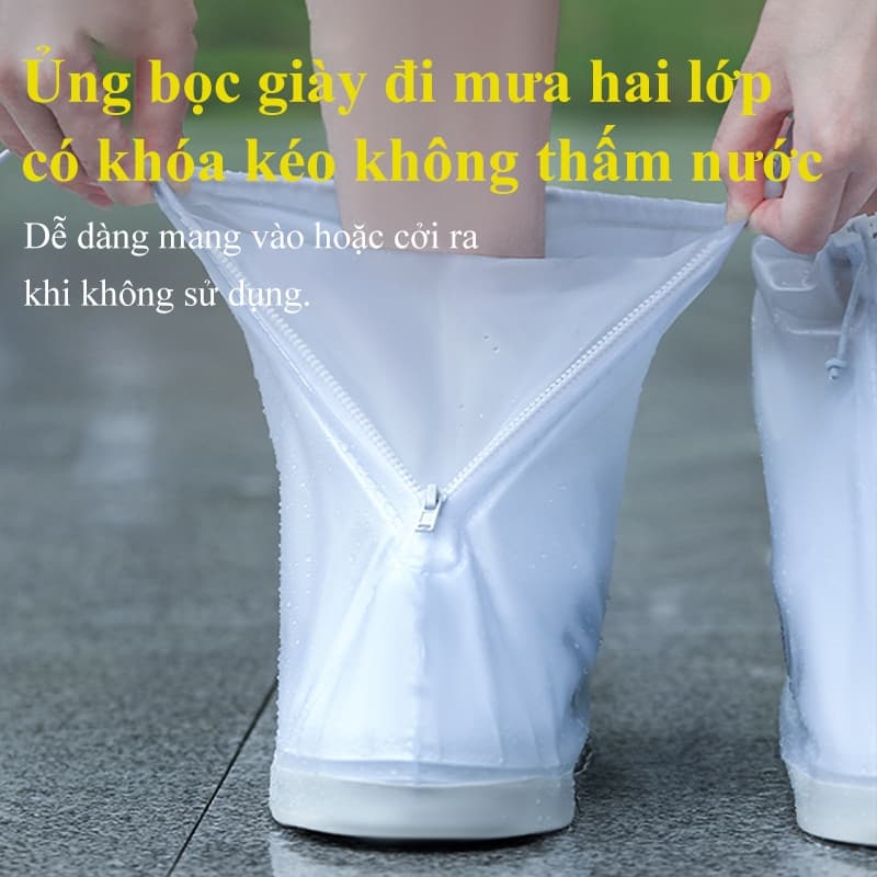 Ảnh Bọc ủng đi mưa MYT Ủng bọc giày silicon đi mưa đi học chống trượt chống thấm nước bảo vệ giày đủ size 35-46 cho nam nữ 3