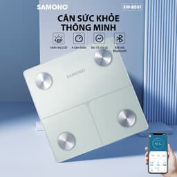 Thumbnail Cân sức khỏe điện tử Samono SW-BS01 màn hình LED, 4 cảm biến, đo 15 chỉ số, kết nối bluetooth, ứng dụng note 3