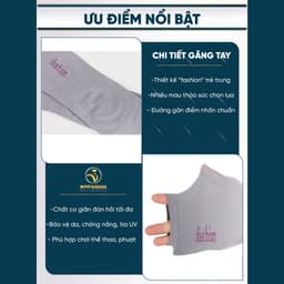 Thumbnail Bao tay tất tay chống nắng xỏ ngón ống tay bảo vệ tay găng tay xỏ ngón mềm chống UV OGT1 OPPAMAN 3