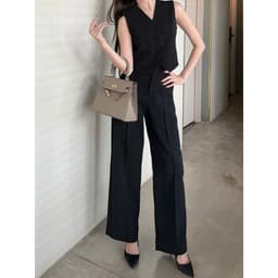 Thumbnail BBSTORE’S Quần Suông Công Sở Viền Nổi Xếp Ly Ống Sang Trọng - Q2239 4