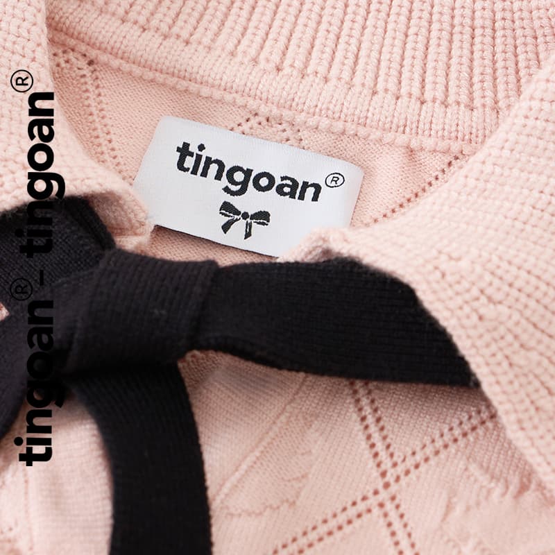 Ảnh TINGOAN® x SHOPEE- Áo len crop bề mặt len hoạ tiết quả trám buộc nơ YURI YURI TOP PHIÊN BẢN MỚI NHẤT T6/2024 (14/7) 4