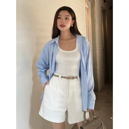 Thumbnail BBSTORE’S Áo Sơ Mi Linen Sọc Xanh Công Sở - A3280 2