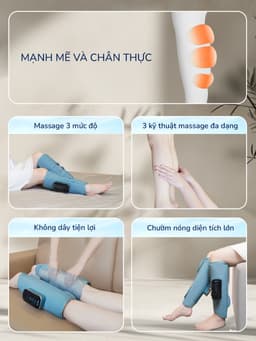 Thumbnail Máy Massage Bắp Chân BUMAS M5 - Massage Kết Hợp Chườm Nóng Bấm Huyệt Giải Tỏa Đau Nhức Vùng Bắp Chân 2