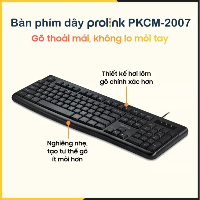 Ảnh Bàn Phím Có Dây Prolink PKCM-2007 - CHÍNH HÃNG STORE 3