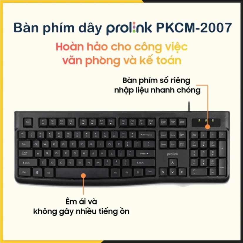 Ảnh Bàn Phím Có Dây Prolink PKCM-2007 - CHÍNH HÃNG STORE 4