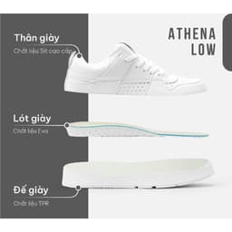 Thumbnail Giày trắng G2 Athena Low giày thể thao sneaker nam đế cao thời trang cao cấp giúp tăng chiều cao 3