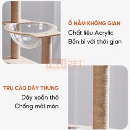 Thumbnail Nhà Gỗ Cattree Nhà cây cho mèo leo trèo cào móng HELIPET Đa dạng thiết kế Dễ dàng lắp đặt 4