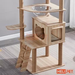 Thumbnail Nhà Gỗ Cattree Nhà cây cho mèo leo trèo cào móng HELIPET Đa dạng thiết kế Dễ dàng lắp đặt 2