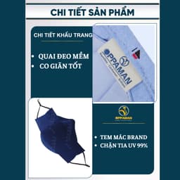 Thumbnail Khẩu trang vải chống tia uv khẩu trang nhật khẩu trang nam cao cấp cotton xịn mịn OKT4 OPPAMAN 3