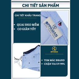 Thumbnail Khẩu trang vải chống nắng cotton cao cấp chống tia uv siêu mát xịn dễ thở OKT3 OPPAMAN 3