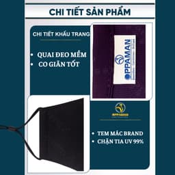 Thumbnail Khẩu trang vải nam chống nắng khẩu trang nam siêu mát thoáng khí cho nam đen OKT1 OPPAMAN 3